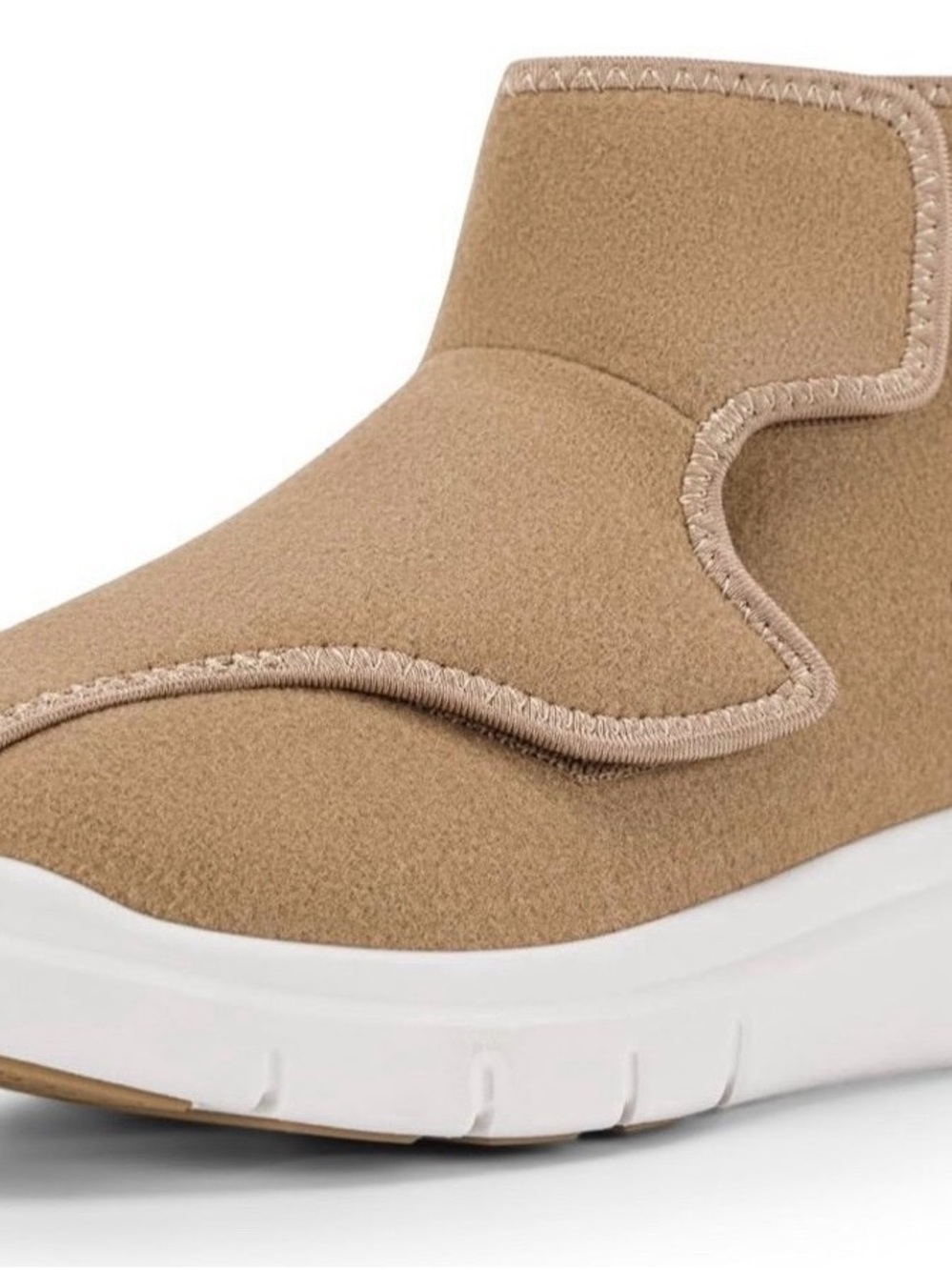 Casual Slip-On Bootie in Camel